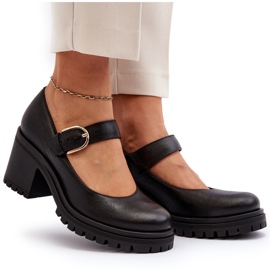 Zazoo 20166 Zapatos de Salón de Piel Negro 9