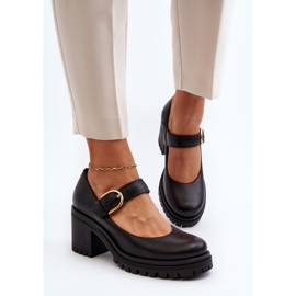 Zazoo 20166 Zapatos de Salón de Piel Negro 4
