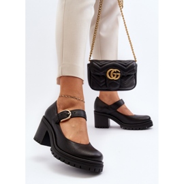Zazoo 20166 Zapatos de Salón de Piel Negro 3