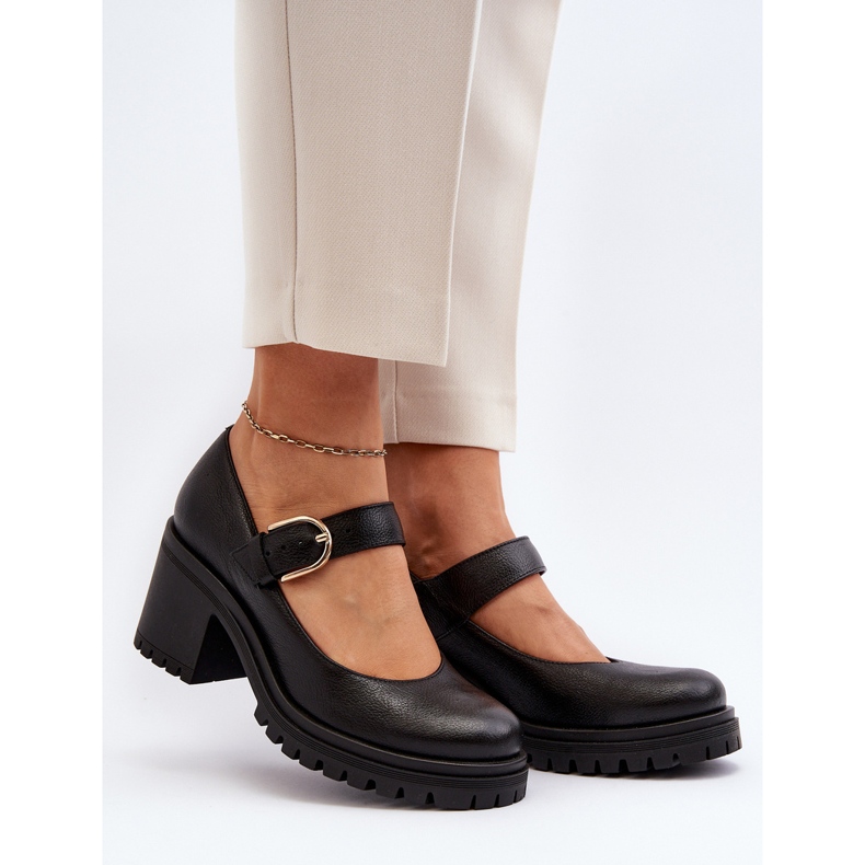 Zazoo 20166 Zapatos de Salón de Piel Negro 2