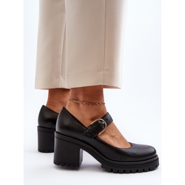 Zazoo 20166 Zapatos de Salón de Piel Negro 6