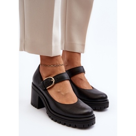 Zazoo 20166 Zapatos de Salón de Piel Negro 5