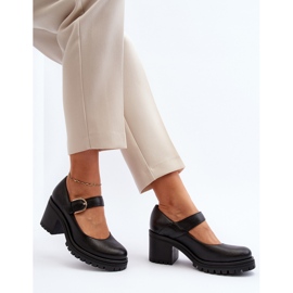 Zazoo 20166 Zapatos de Salón de Piel Negro 7