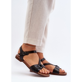 Zazoo 40182 Sandalias Piel Mujer Negro 2