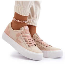 Lee Cooper LCW-24-31-2196 Zapatillas Deportivas de Tela para Mujer, Beige 12