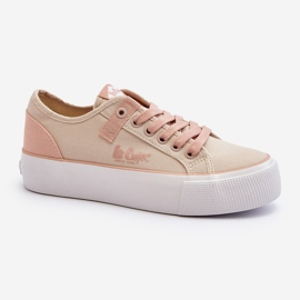 Lee Cooper LCW-24-31-2196 Zapatillas Deportivas de Tela para Mujer, Beige 5