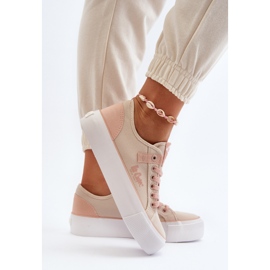 Lee Cooper LCW-24-31-2196 Zapatillas Deportivas de Tela para Mujer, Beige 11