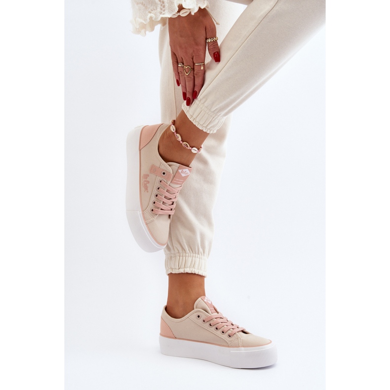 Lee Cooper LCW-24-31-2196 Zapatillas Deportivas de Tela para Mujer, Beige 1 Lee Cooper LCW-24-31-2196 Zapatillas Deportivas de Tela para Mujer, Beige 1