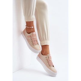 Lee Cooper LCW-24-31-2196 Zapatillas Deportivas de Tela para Mujer, Beige 3