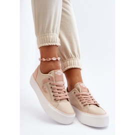 Lee Cooper LCW-24-31-2196 Zapatillas Deportivas de Tela para Mujer, Beige 4