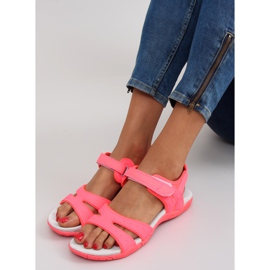 Sandalias deportivas mujer rosa fuerte rosado 4