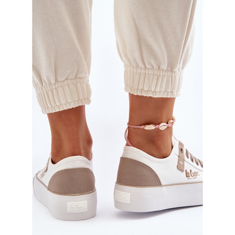 Lee Cooper LCW-24-31-2198 Zapatillas Deportivas de Tela para Mujer, Blanco 2