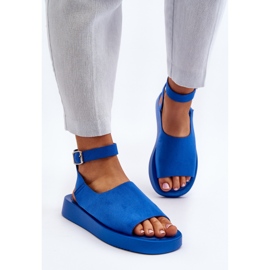 Sandalias Cómodas con Plataforma Mujer, Azul Rubie 5
