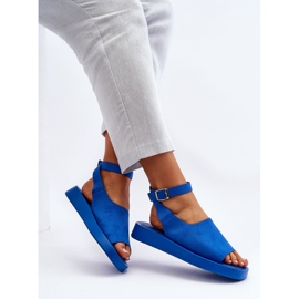 Sandalias Cómodas con Plataforma Mujer, Azul Rubie 8