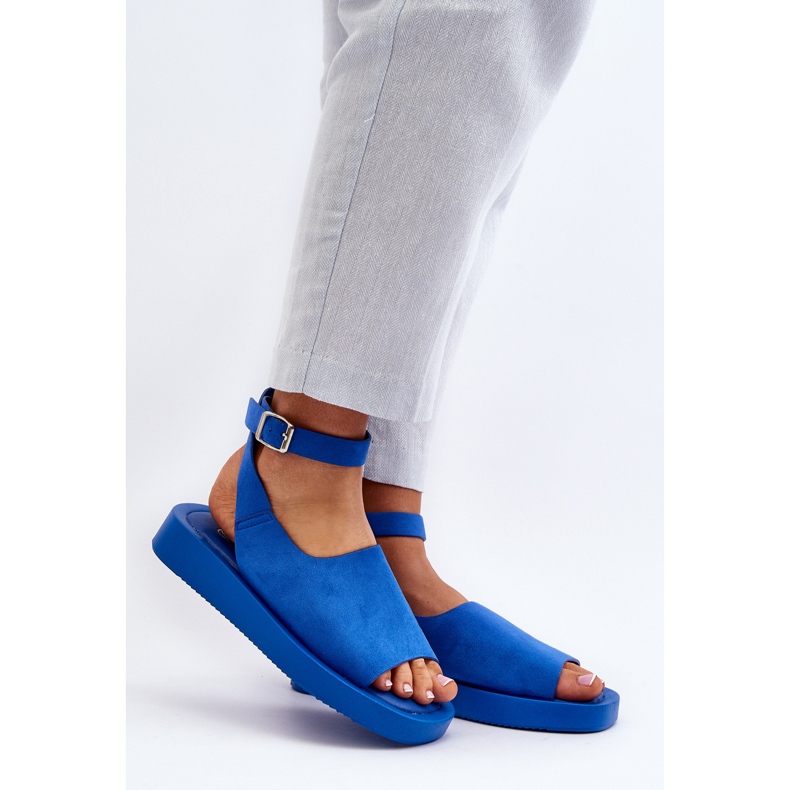 Sandalias Cómodas con Plataforma Mujer, Azul Rubie 2