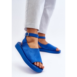 Sandalias Cómodas con Plataforma Mujer, Azul Rubie 4