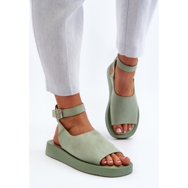 Sandalias Cómodas con Plataforma Mujer, Verde Rubie 4