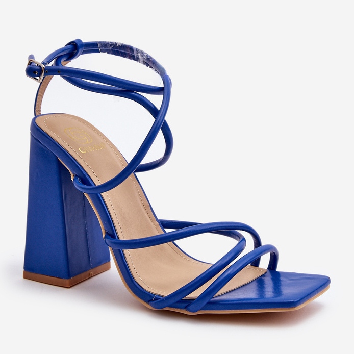 Sandalias De Tacón Alto Azul De Moda Josette 2 Sandalias De Tacón Alto Azul De Moda Josette 2