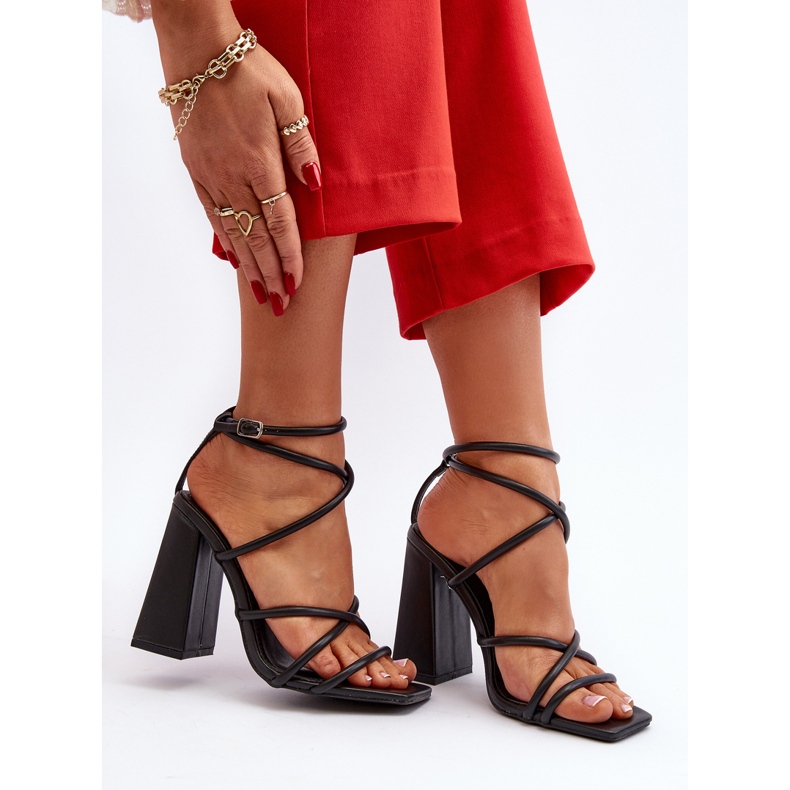 Sandalias de tacón alto Josette negras de moda negro 2