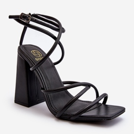 Sandalias de tacón alto Josette negras de moda negro 4