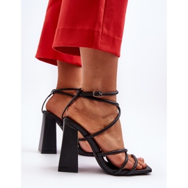 Sandalias de tacón alto Josette negras de moda negro 10