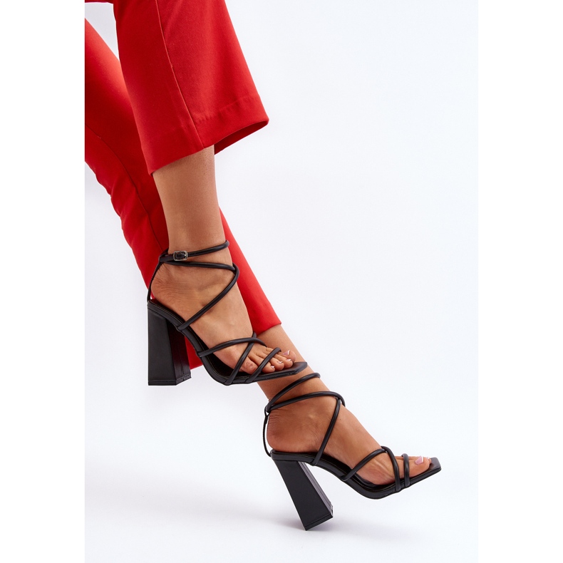 Sandalias de tacón alto Josette negras de moda negro 1