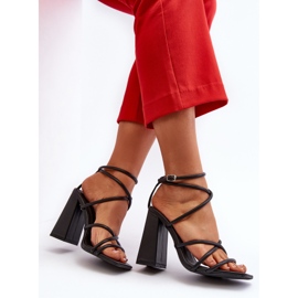 Sandalias de tacón alto Josette negras de moda negro 3