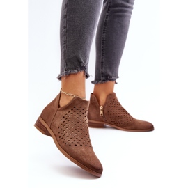 Vinceza Botas Planas Mujer Janetris Bajas Marrón 5