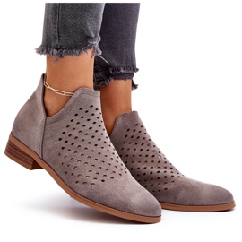 Vinceza Botas Planas Bajas Mujer Gris Janetris 10