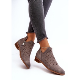 Vinceza Botas Planas Bajas Mujer Gris Janetris 1