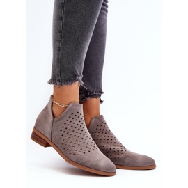Vinceza Botas Planas Bajas Mujer Gris Janetris 3