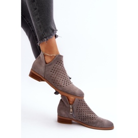 Vinceza Botas Planas Bajas Mujer Gris Janetris 9