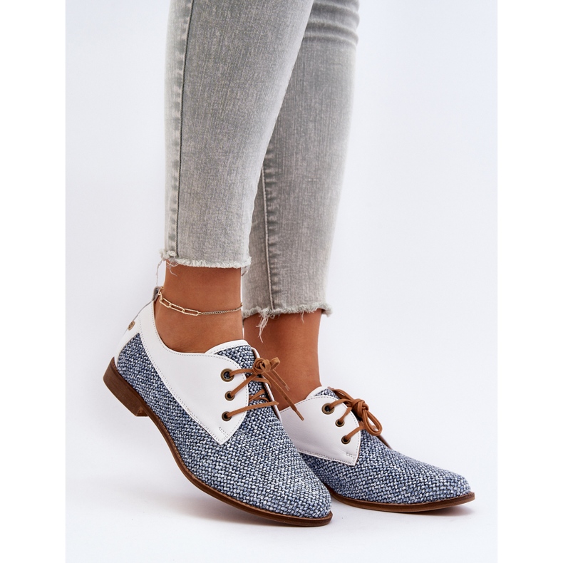 Zapatos Planos Mujer Piel Maciejka 06461-17 Azul 2