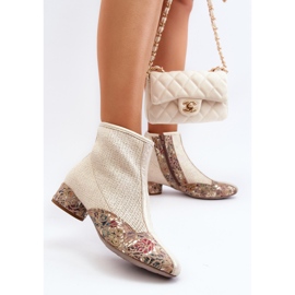 Botas Tacón Trenzado Maciejka 04937-22 Beige Claro 4