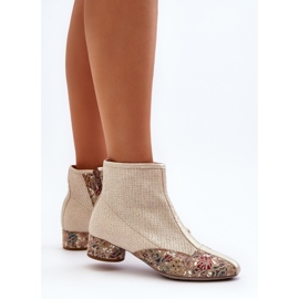 Botas Tacón Trenzado Maciejka 04937-22 Beige Claro 8