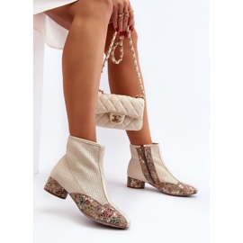 Botas Tacón Trenzado Maciejka 04937-22 Beige Claro 1