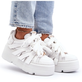Zazoo 2F-7033 Zapatillas con plataforma enorme, blanco 11