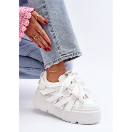 Zazoo 2F-7033 Zapatillas con plataforma enorme, blanco 10