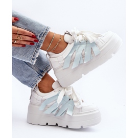 Zazoo 2F-7033 Zapatillas con plataforma enorme, azul 1 Zazoo 2F-7033 Zapatillas con plataforma enorme, azul 1