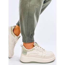 Deportivas mujer Motimes Beige Verde pastel 2