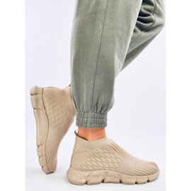 Deportivas dardos calcetín beige 3
