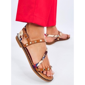 Sandalias mujer Maya Camel marrón 4