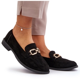 Mocasines Planos Mujer Ante, Negro Misal 10