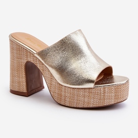 Sandalias de Mujer con Tacón Alto, Dorado Siobhan 2