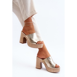 Sandalias de Mujer con Tacón Alto, Dorado Siobhan 1