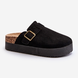 Zuecos con plataforma Jorffia de mujer de color negro 1