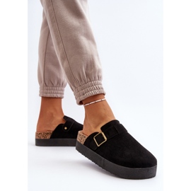 Zuecos con plataforma Jorffia de mujer de color negro 5