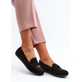 Mocasines Clásicos Mujer Ante Negro Ontala 2