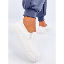 Allams zapatillas blancas sin cordones blanco 4