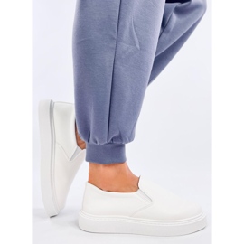 Allams zapatillas blancas sin cordones blanco 2